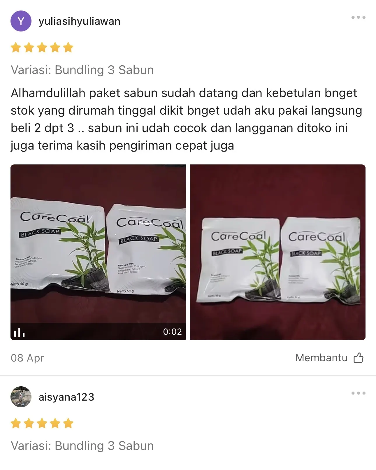 Testimoni pelanggan CARECOAL 4